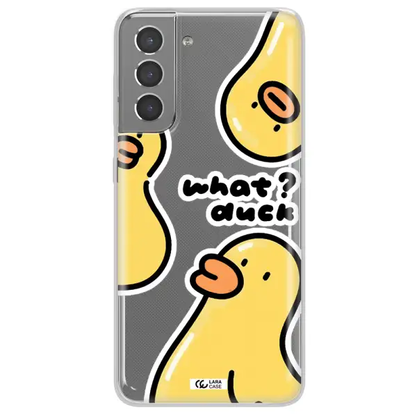a group of yellow ducks Samsung S21 Clear TPU Case