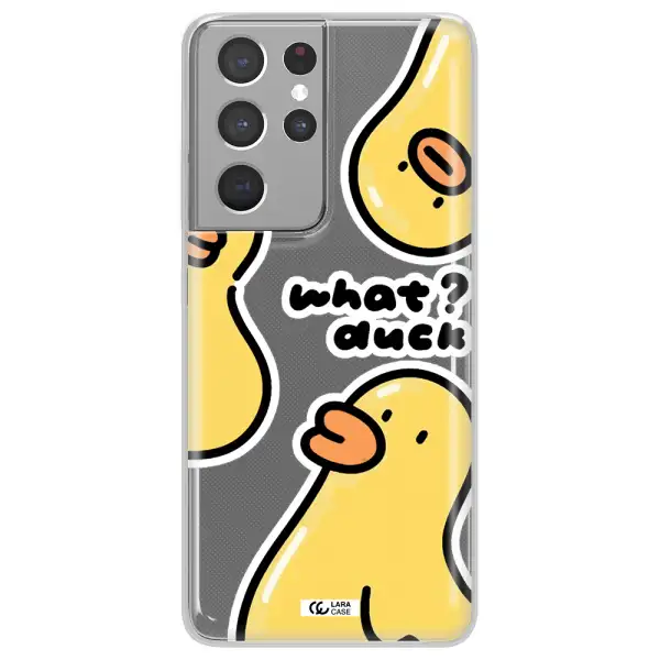 a group of yellow ducks Samsung S21 Ultra Clear TPU Case