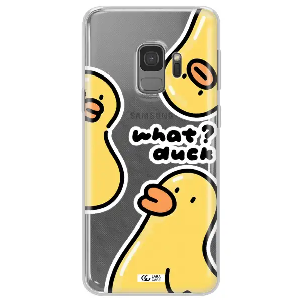a group of yellow ducks Samsung S9 Clear TPU Case