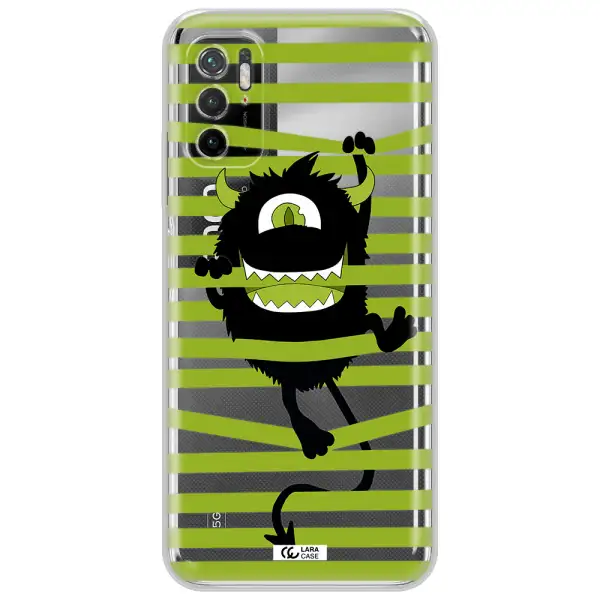 A Black Monster With Horns And Green Stripes Xiaomi Poco M3 Pro Clear Tpu Case