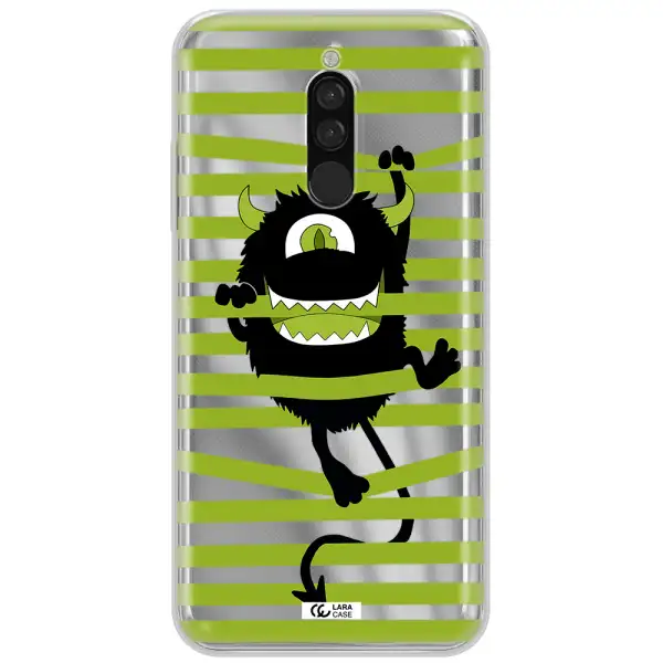 A Black Monster With Horns And Green Stripes Xiaomi Redmi 8 Clear Tpu Case