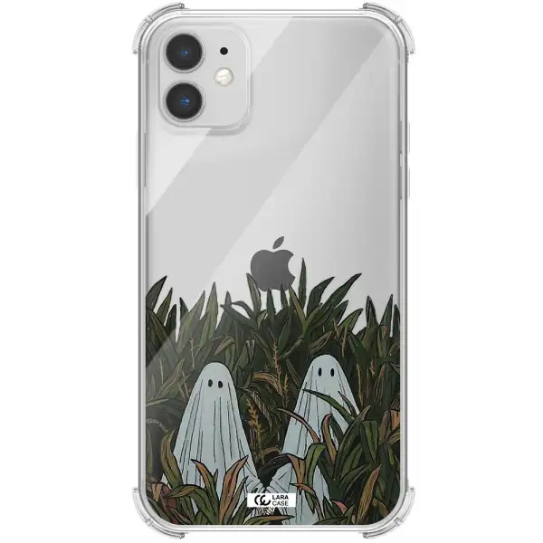 a group of ghosts in a field of grass Apple iPhone 11 Clear PC Case