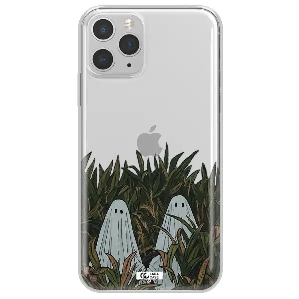 a group of ghosts in a field of grass Apple iPhone 11 pro Clear TPU Case