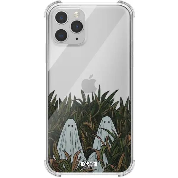 a group of ghosts in a field of grass Apple iPhone 11 pro max Clear PC Case