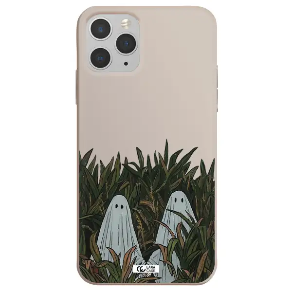a group of ghosts in a field of grass Apple iPhone 11 pro Silicone Stone Case