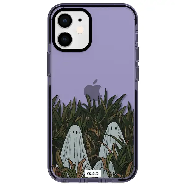 a group of ghosts in a field of grass Apple iPhone 12 mini impact Lilac Case