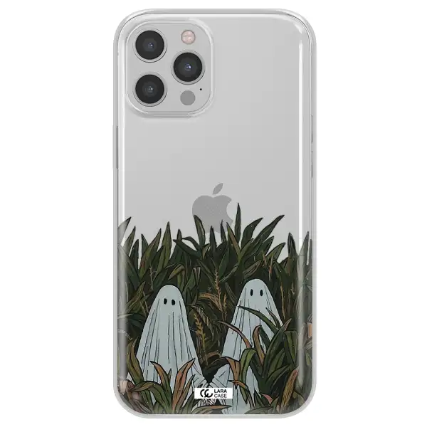 a group of ghosts in a field of grass Apple iPhone 12 pro Clear TPU Case