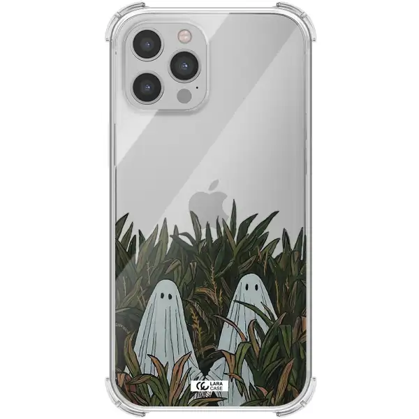 a group of ghosts in a field of grass Apple iPhone 12 pro max Clear PC Case