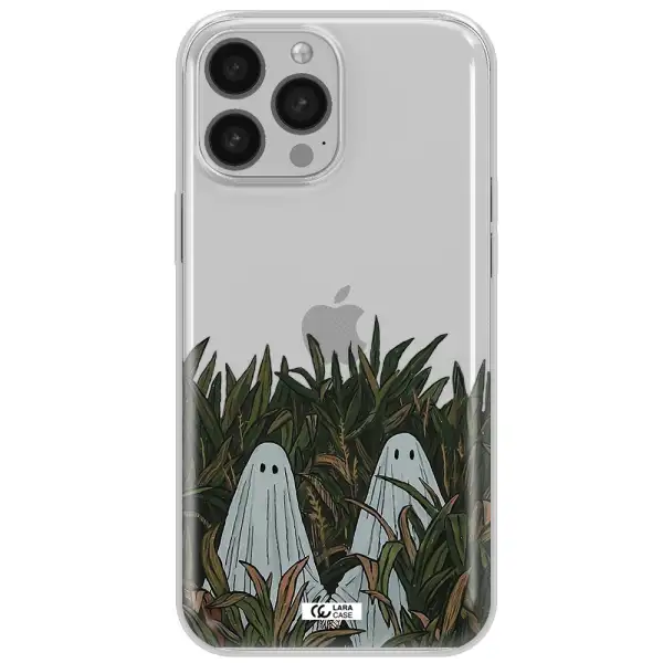 a group of ghosts in a field of grass Apple iPhone 13 Pro Clear TPU Case