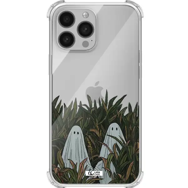 a group of ghosts in a field of grass Apple iPhone 13 Pro Max Clear PC Case