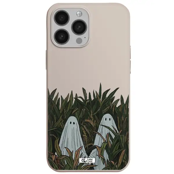 a group of ghosts in a field of grass Apple iPhone 13 Pro Silicone Stone Case