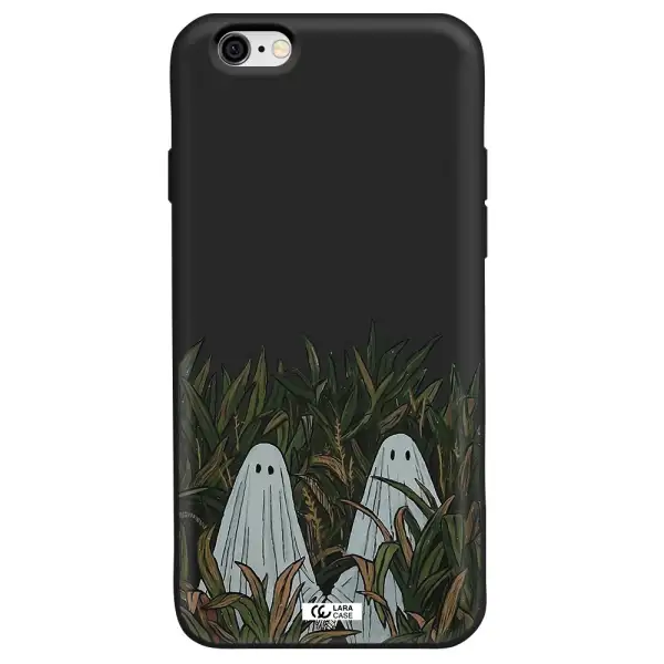 a group of ghosts in a field of grass Apple iPhone 6 Silicone black Case