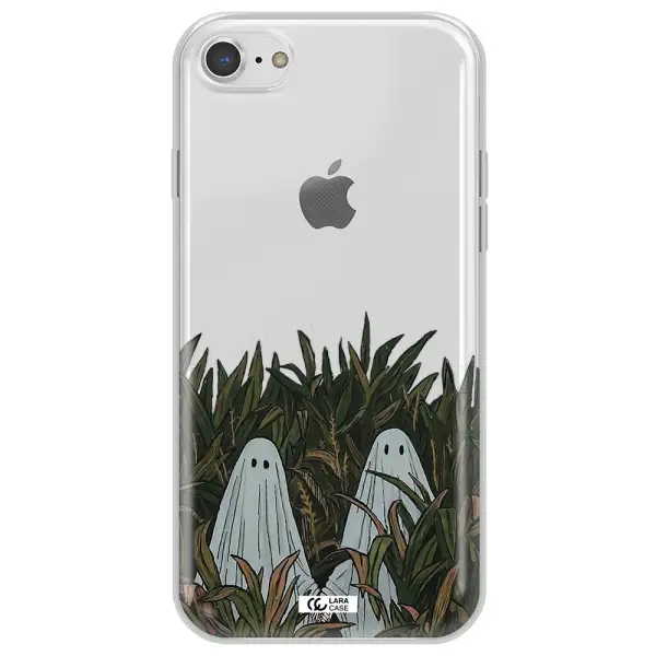 a group of ghosts in a field of grass Apple iPhone 8 Clear TPU Case