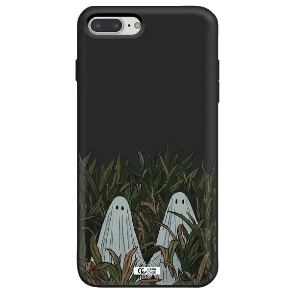a group of ghosts in a field of grass Apple iPhone 8 plus Silicone black Case