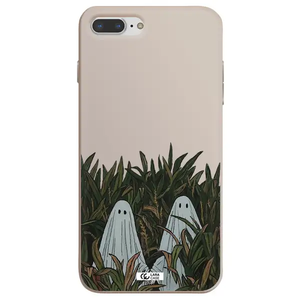 a group of ghosts in a field of grass Apple iPhone 8 plus Silicone Stone Case
