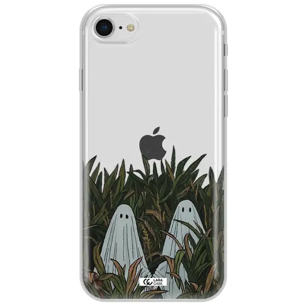A Group Of Ghosts In A Field Of Grass Apple Iphone Se 2020 Clear Tpu Case