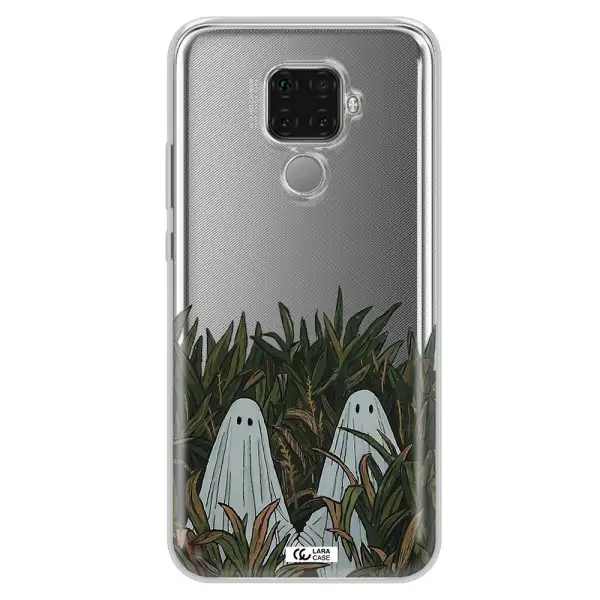 a group of ghosts in a field of grass Huawei Mate 30 Lite Clear TPU Case