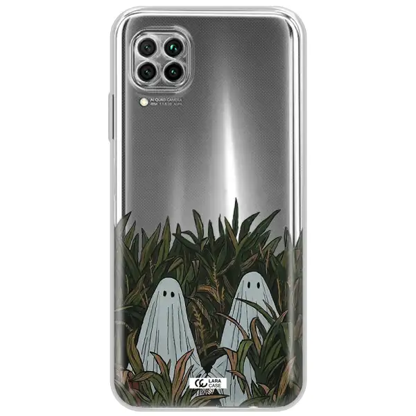 A Group Of Ghosts In A Field Of Grass Huawei Nova 7I Clear Tpu Case