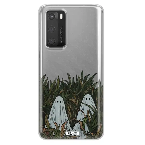 a group of ghosts in a field of grass Huawei P40 Clear TPU Case