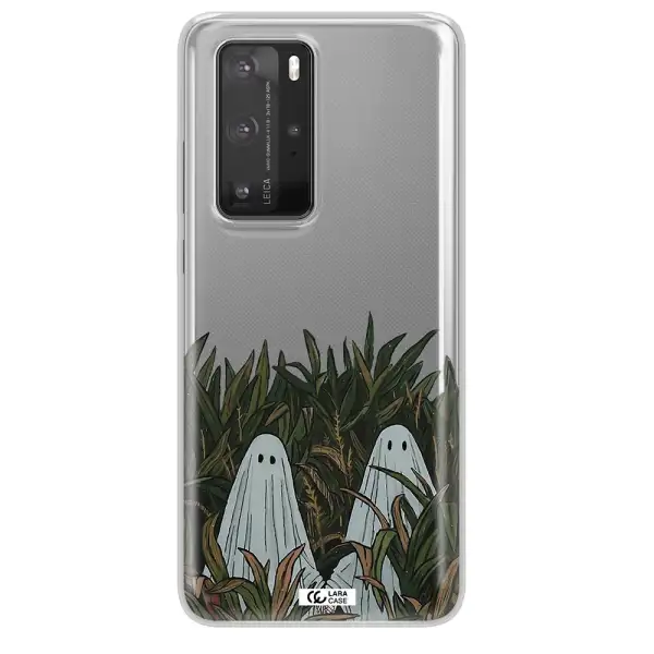 a group of ghosts in a field of grass Huawei P40 Pro Clear TPU Case