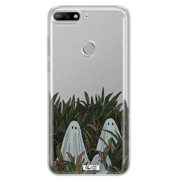 a group of ghosts in a field of grass Huawei Y7 2018 Clear TPU Case