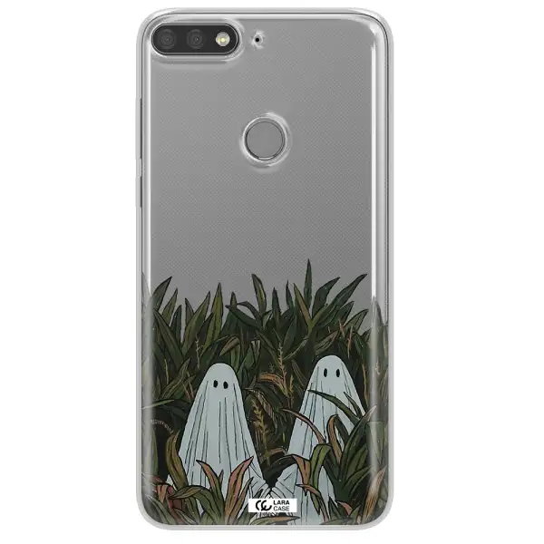 a group of ghosts in a field of grass Huawei Y7 Prime 2018 Clear TPU Case