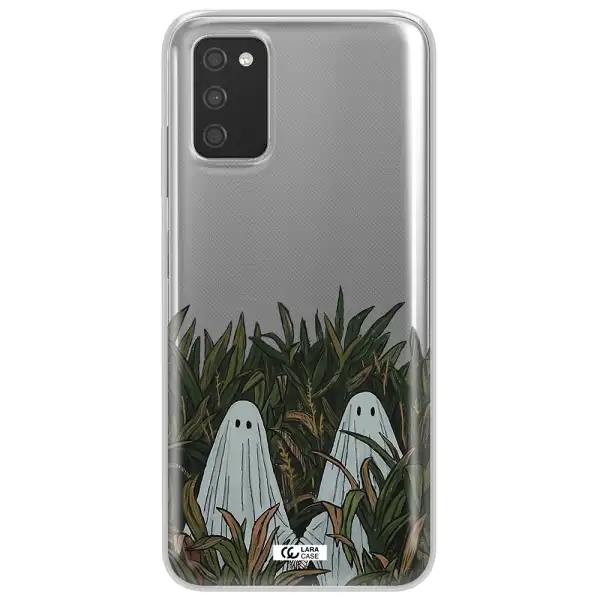 a group of ghosts in a field of grass Samsung A03S Clear TPU Case
