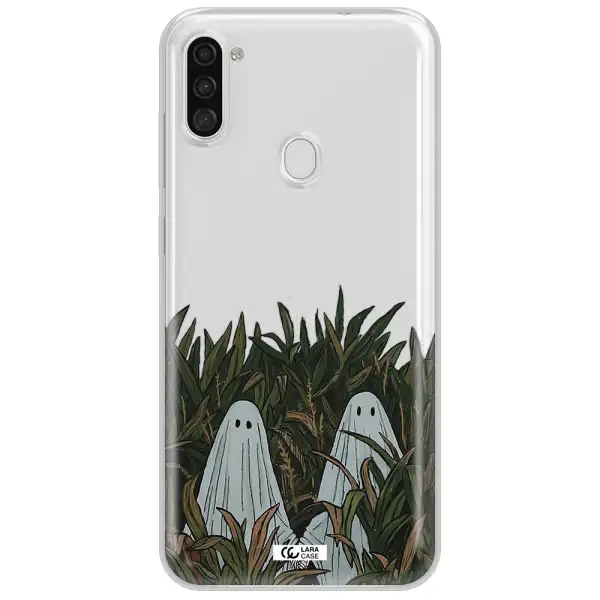 a group of ghosts in a field of grass Samsung A11 Clear TPU Case