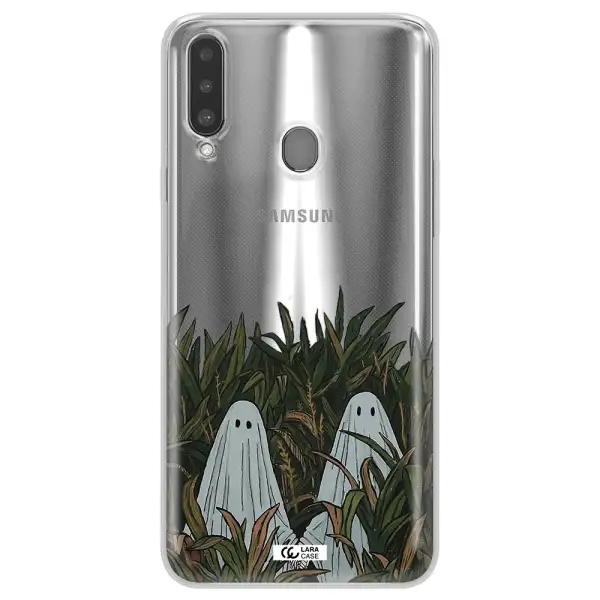 a group of ghosts in a field of grass Samsung A20S Clear TPU Case