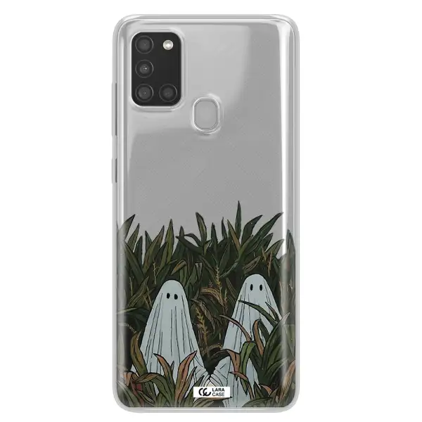 a group of ghosts in a field of grass Samsung A21S Clear TPU Case