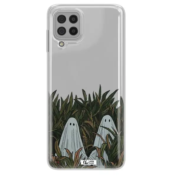 a group of ghosts in a field of grass Samsung A22 4g Clear TPU Case