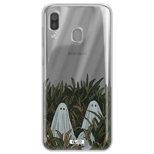 a group of ghosts in a field of grass Samsung A30 Clear TPU Case