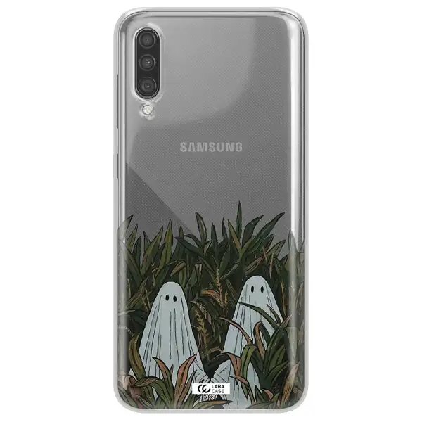 a group of ghosts in a field of grass Samsung A30S Clear TPU Case