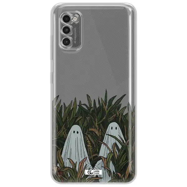 A Group Of Ghosts In A Field Of Grass Samsung A41 Clear Tpu Case