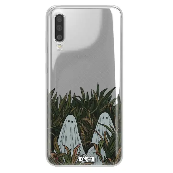 a group of ghosts in a field of grass Samsung A50 Clear TPU Case