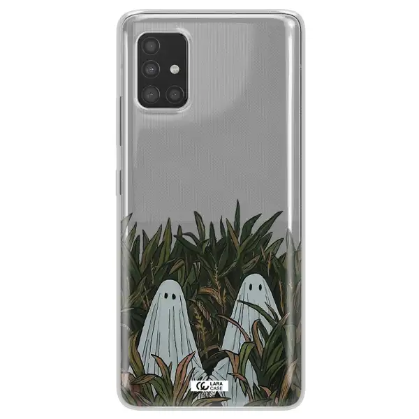 a group of ghosts in a field of grass Samsung A51 Clear TPU Case