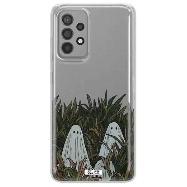 a group of ghosts in a field of grass Samsung A52 Clear TPU Case
