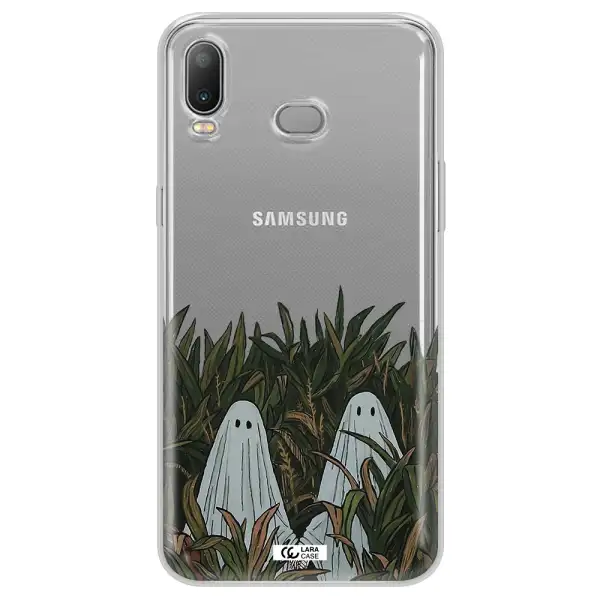 a group of ghosts in a field of grass Samsung A6S Clear TPU Case