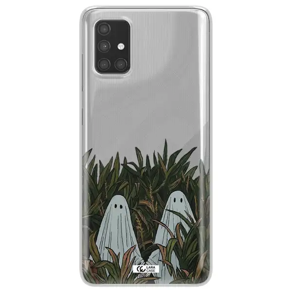 a group of ghosts in a field of grass Samsung A71 Clear TPU Case
