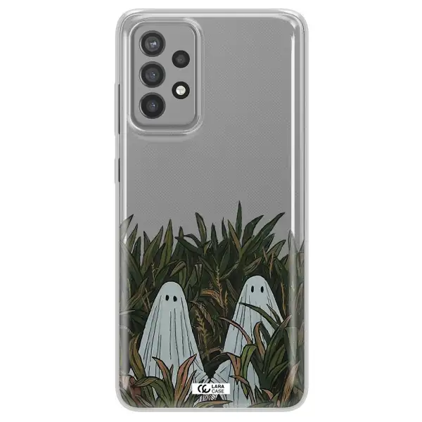 a group of ghosts in a field of grass Samsung A72 Clear TPU Case