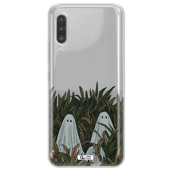 a group of ghosts in a field of grass Samsung A90 Clear TPU Case