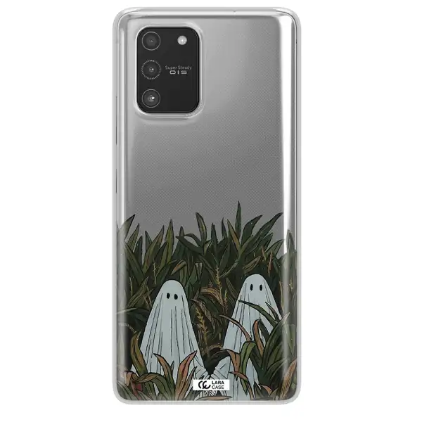 a group of ghosts in a field of grass Samsung A91 Clear TPU Case