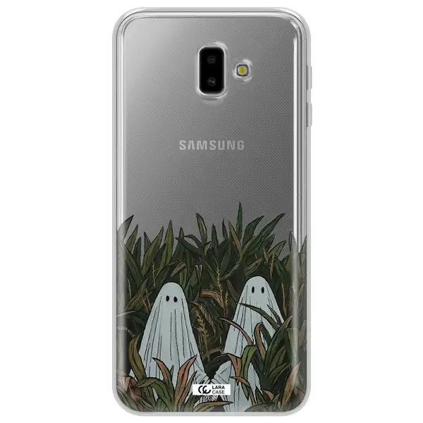 a group of ghosts in a field of grass Samsung J6 Plus Clear TPU Case