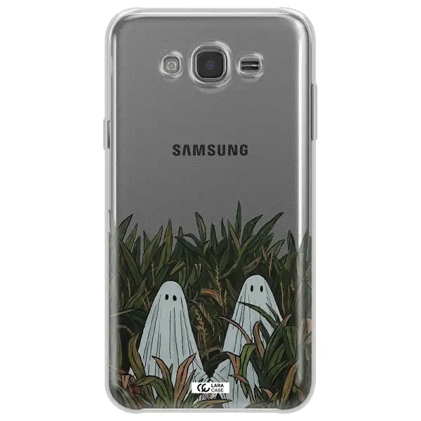 a group of ghosts in a field of grass Samsung J7 Clear TPU Case