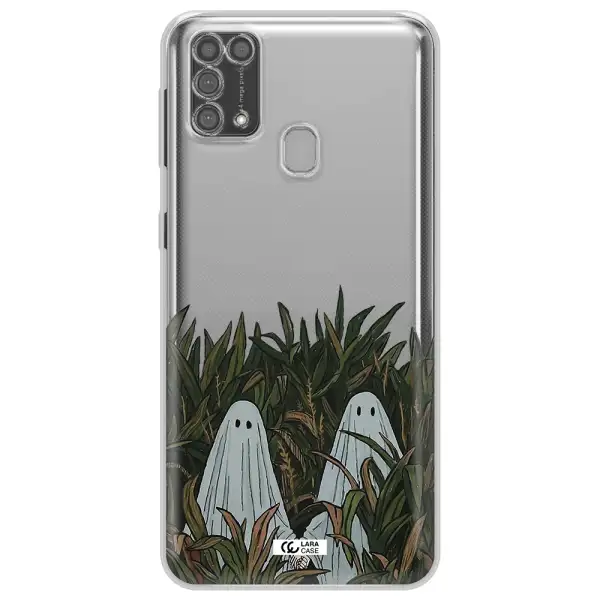 a group of ghosts in a field of grass Samsung M31 Clear TPU Case