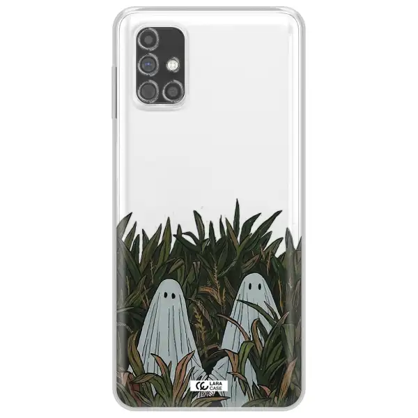 a group of ghosts in a field of grass Samsung M31S Clear TPU Case