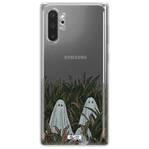 a group of ghosts in a field of grass Samsung Note 10 Plus Clear TPU Case
