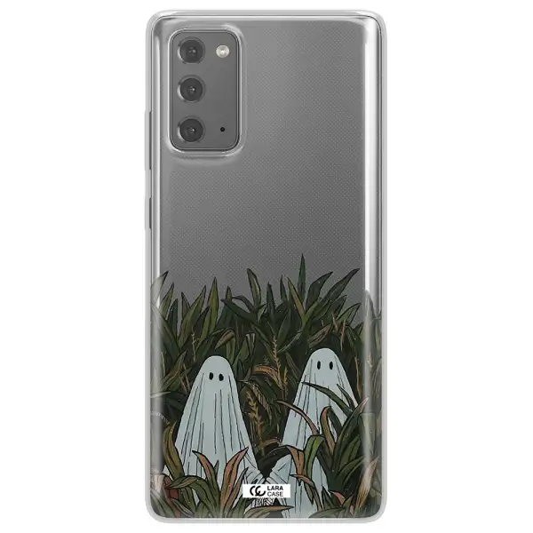 a group of ghosts in a field of grass Samsung Note 20 Clear TPU Case