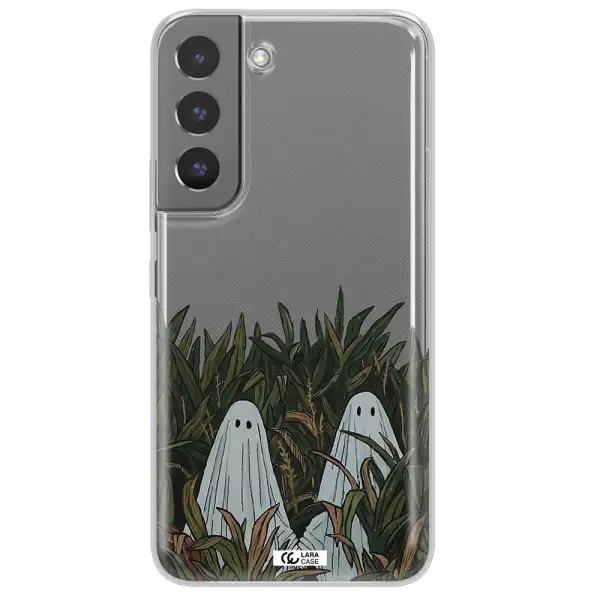 a group of ghosts in a field of grass Samsung S 22 Clear TPU Case