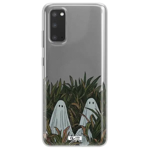a group of ghosts in a field of grass Samsung S20 Clear TPU Case